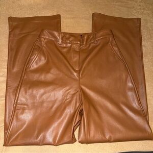 NWT Brown Faux Leather Pants